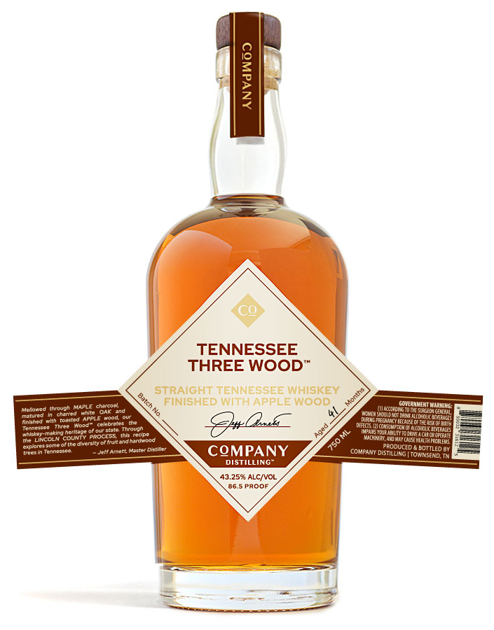 Tennessee Three Wood™ Straight Tennessee Whiskey Finished with Apple Wood