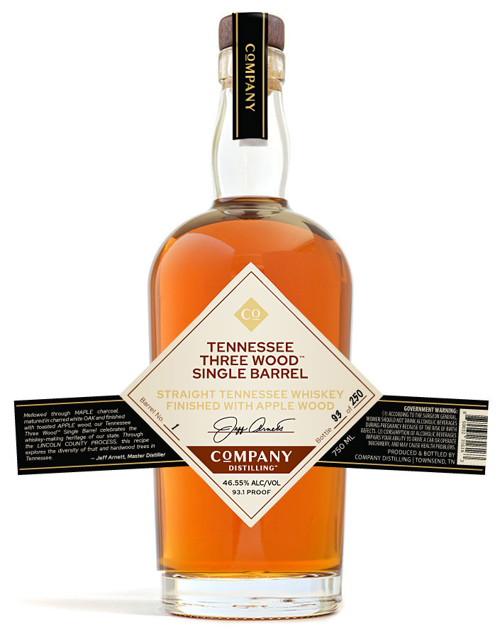 Tennessee Three Wood™ Single Barrel Straight Tennessee Whiskey Finished with Apple Wood